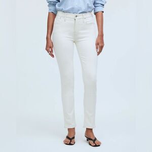 Madewell White Straight-Leg Jeans